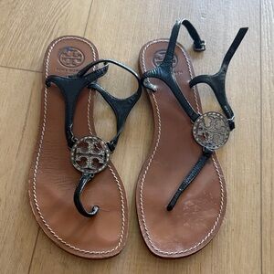 Tory Burch Black and Brown Sandals